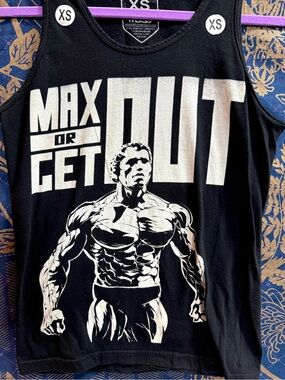 Arnold Schwarzenegger Max or Get Out Tank Top Size XS